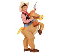 W WIDMANN MILANO Party Fashion - Costume da cavallo gonfiabile per bambini, con soffiatore e cappello integrati, carnevale, festa a tema