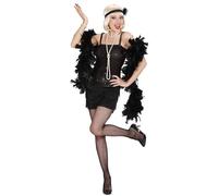 WIDMANN MILANO PARTY FASHION - Costume da Charleston, abito e fascia con piume, anni '20, flapper, carnevale