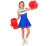 W WIDMANN Milano Party Fashion - Costume da Cheerleader, Abito, liceo, Ballerina, Carnevale, Festa a Tema Football