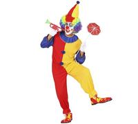 W WIDMANN MILANO Party Fashion - Costume da clown a 2 pezzi | Con salopette e cappello in stile Casper e buffone per il circo, Carnevale e feste a tema