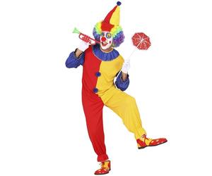 W WIDMANN MILANO Party Fashion - Costume da clown a 2 pezzi | Con salopette e cappello in stile Casper e buffone per il circo, Carnevale e feste a tema