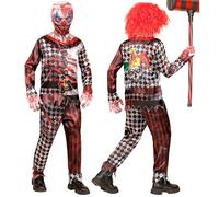 W WIDMANN MILANO Party Fashion - Costume da clown assassino per bambini | Completo da 4 pezzi con top, pantaloni, guanti e maschera per Halloween e Carnevale