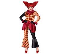 W WIDMANN MILANO Party Fashion - Costume da clown horror da donna | Set da 3 pezzi con maglietta, collare e pantaloni, costume da clown psicopatico e assassino per Halloween e Carnevale