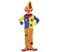W WIDMANN MILANO Party Fashion - Costume da clown per bambini, top e pantaloni, arlecchino, circo, giullare, costumi di carnevale