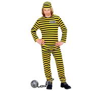 W WIDMANN MILANO Party Fashion - Costume da detenuto per bambini, 3 pezzi