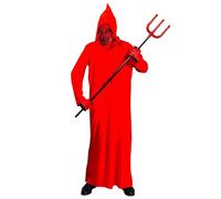 Widmann-Devil Diavolo Tunica Con Cappuccio E Maschera Costumi Completo Bambino 905, Multicolore, (158 cm / 11-13 Anni), 8003558024988