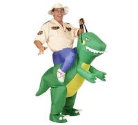 W WIDMANN MILANO Party Fashion - Costume da dinosauro gonfiabile, con soffiatore e cappello integrati, carnevale, festa a tema