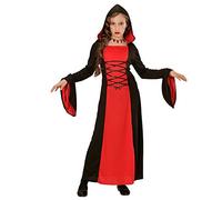 W WIDMANN MILANO Party Fashion - costume da donna gotica per bambini, abito, demone, costumi in maschera, Halloween