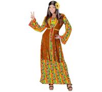 W WIDMANN MILANO Party Fashion - Costume Donna Hippie, abito, flower power, costumi in maschera