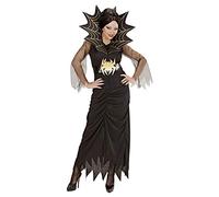 Widmann Spiderlady Spider Lady Costume Vestito Nero Maxi Collare Donna Strega