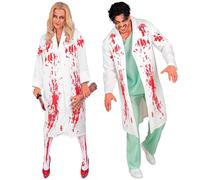 W WIDMANN MILANO Party Fashion - Costume medico insanguinato, camice da medico, medico horror, costumi in maschera, Halloween