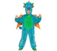 W WIDMANN MILANO Party Fashion - Costume da drago per bambini, tuta in peluche, costume da animale, costumi di carnevale, festa a tema