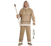 W WIDMANN MILANO Party Fashion - Costume da eschimese, top con cappuccio e pantaloni, Inuk, carnevale, festa a tema