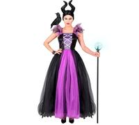 W WIDMANN MILANO Party Fashion - Costume Malefizia, abito e fascia, fata cattiva, fiaba, Halloween