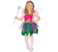 WIDMANN MILANO PARTY FASHION - costume da fata dell'arcobaleno per bambini, vestito, ali, costumi in maschera