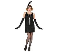 WIDMANN Milano Party Fashion - Costume Charleston Flapper Anni '20, Abito con Frange, Costumi in Maschera