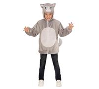 W WIDMANN MILANO Party Fashion - Costume da gatto in peluche per bambini, giacca con cappuccio, gatto, costume da animale
