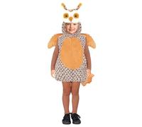 W WIDMANN MILANO Party Fashion - Costume da gufo per bambini, tuta con cappuccio, costume da animale per carnevale, festa a tema