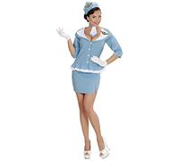W WIDMANN MILANO Party Fashion, costume da hostess retrò, design vintage, comfort ottimale, versatile per tutte le occasioni, di facile manutenzione, taglia XL adatto a tutti i tipi di corporatura