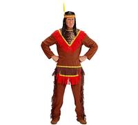 W WIDMANN MILANO Party Fashion - Costume da indiano, casacca, pantaloni, fascia con piuma, Far West, Carnevale