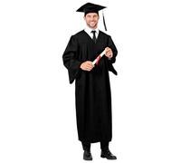 Widmann 10651 - Costume da laurea e cappello da adulto, per carnevale, feste a tema, unisex, multicolore, S/M