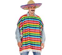 W WIDMANN MILANO Party Fashion - Costume da messicano | In 2 pezzi con poncho e sombrero per il Carnevale e le feste a tema messicane