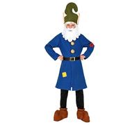 W WIDMANN MILANO Party Fashion - Costume da nano per bambini | Set da 3 pezzi con maglietta, cintura e cappellino da nano con barba per Carnevale, fiabe e teatro