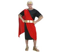 W WIDMANN MILANO Party Fashion, Costume da Nerone, Eleganza teatrale, motivo antico, cintura lusinghiera, corona d'alloro inclusa, comfort ottimale, versatile per tutte le occasioni