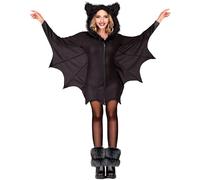 W WIDMANN MILANO Party Fashion - Costume da pipistrello, abito con cappuccio, costume da animale, travestimento per Halloween, Carnevale