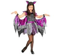 W WIDMANN MILANO Party Fashion - Costume da pipistrello per bambini, vestito con ali, orecchie, travestimento per Halloween