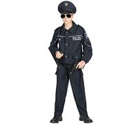 W WIDMANN MILANO Party Fashion - Costume da poliziotto per bambini, professione, agente di polizia, uniforme, carnevale