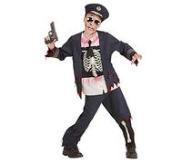 Widmann-Poliziotto Zombie Costume per Bambini, Multicolore, (140 cm / 8-10 Anni), 07537