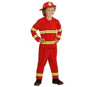 W WIDMANN MILANO Party Fashion - Costume da pompiere per bambini, uniforme, tuta da pompiere, costumi in maschera