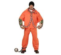 W WIDMANN MILANO Party Fashion - Costume da prigioniero tatuato, top, braccia muscolose tatuate, pantaloni, detenuto