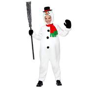 W WIDMANN MILANO Party Fashion - Costume da pupazzo di neve per bambini, tuta con pancia grande, costume di Natale, carnevale
