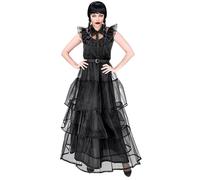 W WIDMANN MILANO Party Fashion - Costume ragazza dark, vestito, mercoledì, costume di Halloween
