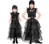 COSTUME DARK GIRL TAGLIA 5/7 ANNI HALLOWEEN