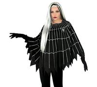 W WIDMANN MILANO Party Fashion - Costume da ragno, poncho, ragnatela, Halloween, costumi di carnevale, carnevale