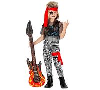 WIDMANN MILANO PARTY FASHION - Costume da rock star, anni '80, membro di una band, rocker, costumi in maschera per bambini