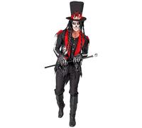 W WIDMANN MILANO Party Fashion - Costume da sacerdote voodoo, Dia de los Muertos, Giorno dei Morti, stregone, travestimento Halloween