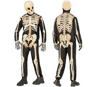 W WIDMANN MILANO Party Fashion - Costume da scheletro per bambini, set con maschera, outfit completo per Halloween e Carnevale