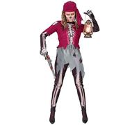 W WIDMANN MILANO Party Fashion - Costume da scheletro pirata per donna, bucaniere, capitano, costume di Halloween
