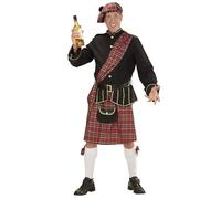 W WIDMANN MILANO Party Fashion - Costume da scozzese, giacca, gonna / kilt, cintura, borsa, cappello, Scozia, festa a tema, carnevale