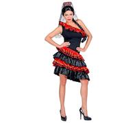 W WIDMANN MILANO Party Fashion - Costume da señorita spagnola | Set da 2 pezzi con abito e copricapo con velo da ballerina di flamenco, per il Carnevale e le feste a tema