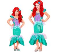 W WIDMANN MILANO Party Fashion - Costume da sirena per bambini, vestito e fermaglio per capelli, mondo sottomarino, costume da bambina