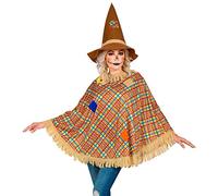 W WIDMANN MILANO Party Fashion - Costume da spaventapasseri, poncho e cappello, festa a tema, carnevale, Halloween