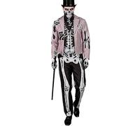 W WIDMANN MILANO Party Fashion - Costume da sposo scheletro con frac, uomo d'ossa, non morto, costume per Halloween