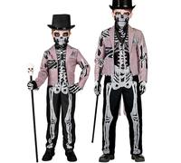 W WIDMANN MILANO Party Fashion- Costume da sposo scheletro per bambini con frac, uomo osso, non morto, travestimento per Halloween