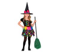 W WIDMANN MILANO Party Fashion - costume da strega per bambini, vestito, cappello da strega, fiaba, costumi in maschera, Halloween