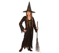 W WIDMANN MILANO Party Fashion - costume da strega per bambini, vestito, cappello da strega, mago, stregone, costumi in maschera, Halloween